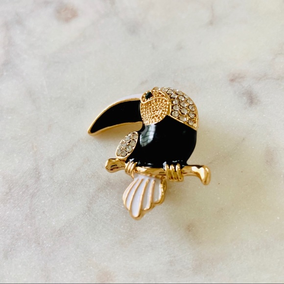 Sparkle Toucan Brooch Pin Bling Crystal - Picture 3 of 5